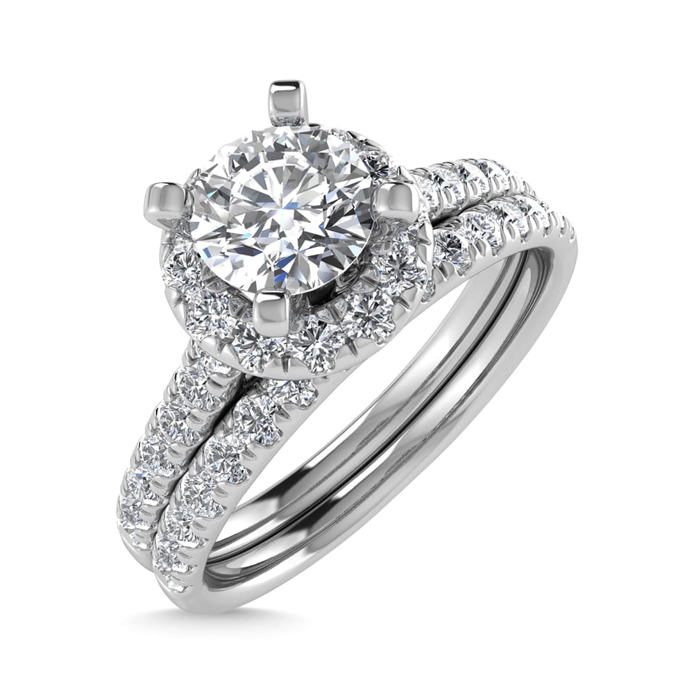 10K White Gold Lab Grown Diamond 2 Ct.Tw. Bridal Ring
