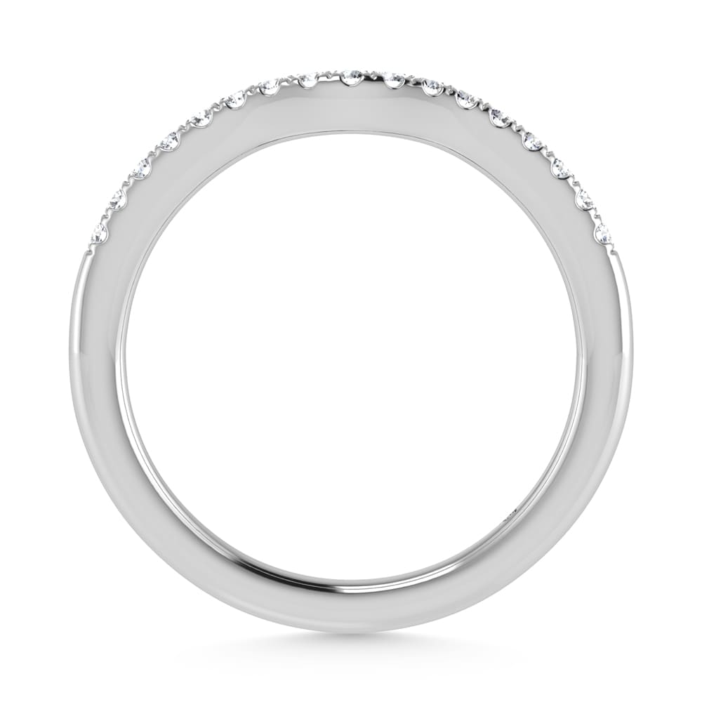 14K White Gold Lab Grown Diamond 1/6 Ct.Tw. Wedding Band