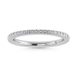 14K White Gold Lab Grown Diamond 1/6 Ct.Tw. Wedding Band