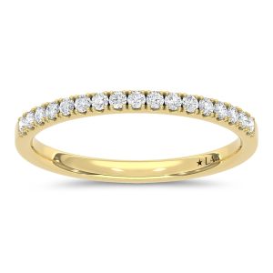 14K Yellow Gold Lab Grown Diamond 1/6 Ct.Tw. Wedding Band