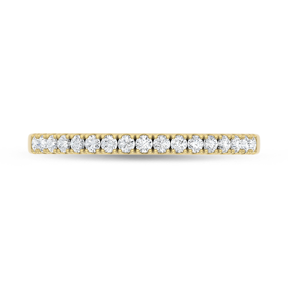14K Yellow Gold Lab Grown Diamond 1/6 Ct.Tw. Wedding Band