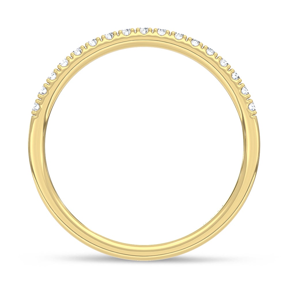 14K Yellow Gold Lab Grown Diamond 1/6 Ct.Tw. Wedding Band