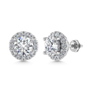 14K White Gold Lab Grown Diamond 3 3/4 Ct.Tw. Fashion Earrings