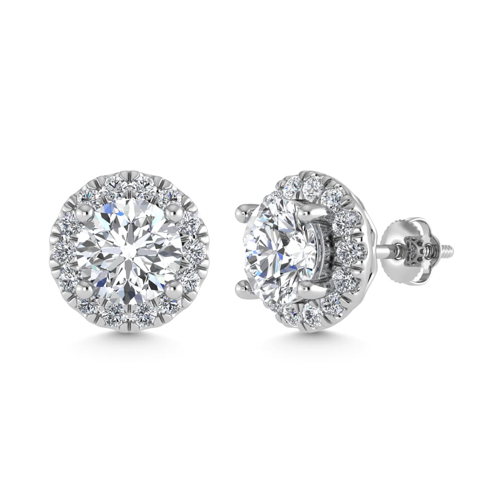 14K White Gold Lab Grown Diamond 3 3/4 Ct.Tw. Fashion Earrings