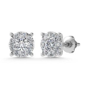 14K White Gold Lab Grown Diamond 5/8 Ct.Tw. Fashion Earrings