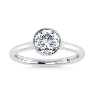 14K White Gold Lab Grown Diamond 1 1/2 Ct.Tw. Solitaire Engagement Ring