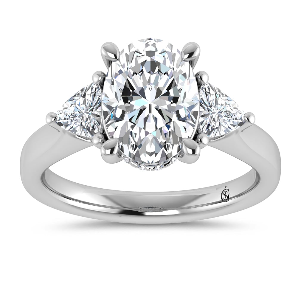 14K White Gold Lab Grown Diamond 3 5/8 Ct.Tw. Engagement Ring