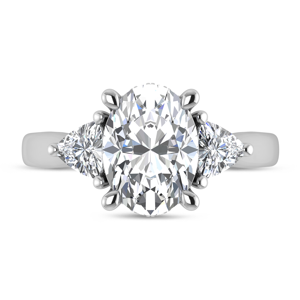 14K White Gold Lab Grown Diamond 3 5/8 Ct.Tw. Engagement Ring