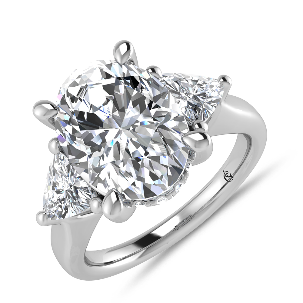 14K White Gold Lab Grown Diamond 3 5/8 Ct.Tw. Engagement Ring