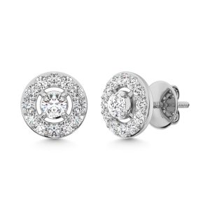 10K White Gold Lab Grown Diamond 1/3 Ct.Tw. Fashion Earrings