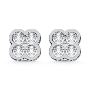 10K White Gold Lab Grown Diamond 1/5 Ct.Tw. Fashion Earrings