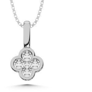 10K White Gold Lab Grown Diamond 1/6 Ct.Tw. Fashion Pendant