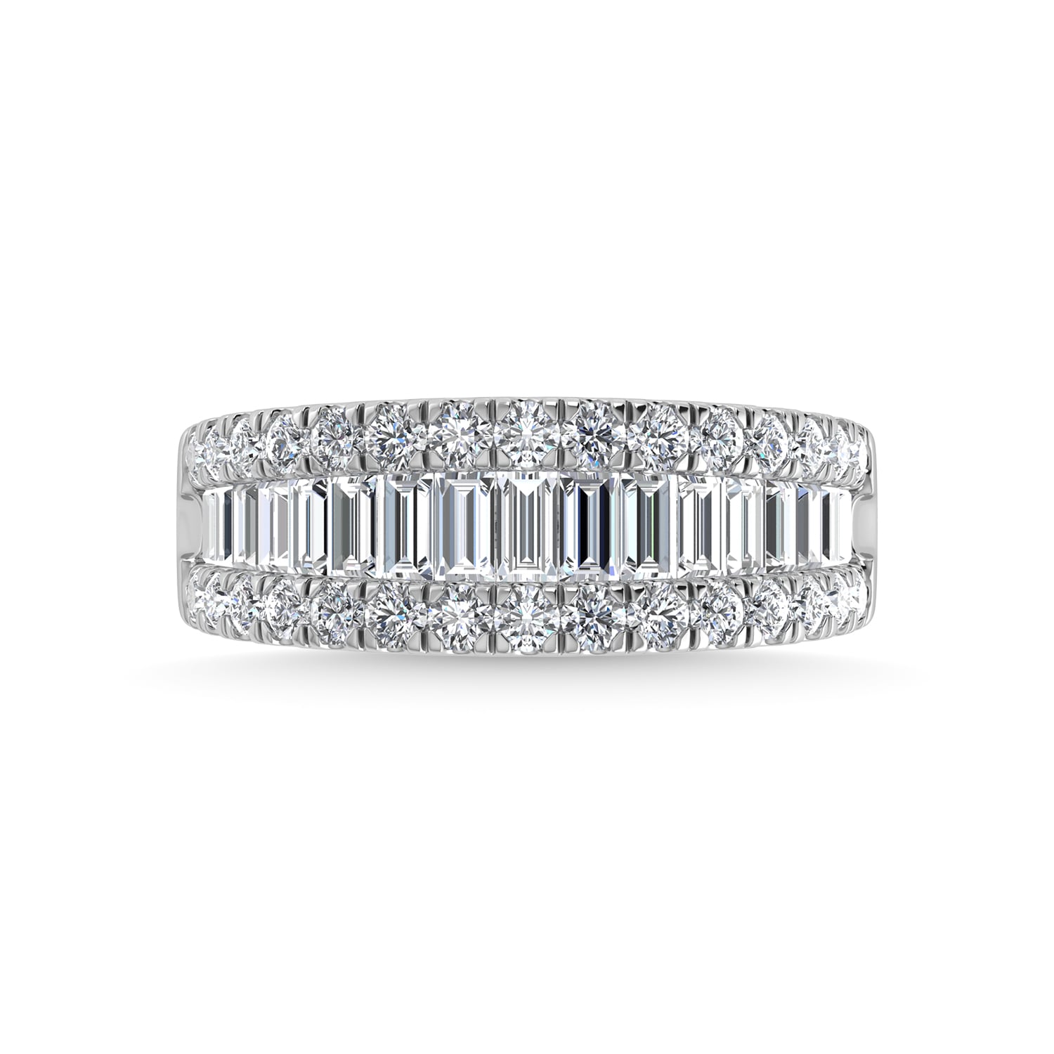 14K White Gold Lab Grown Diamond 1 Ct.Tw. Wedding Band