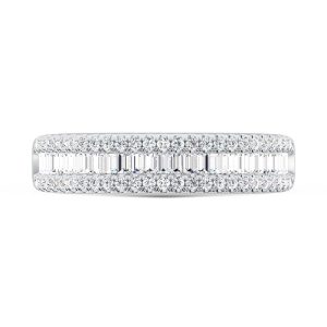 14K White Gold Lab Grown Diamond 1/2 Ct.Tw. Baguette Wedding Band