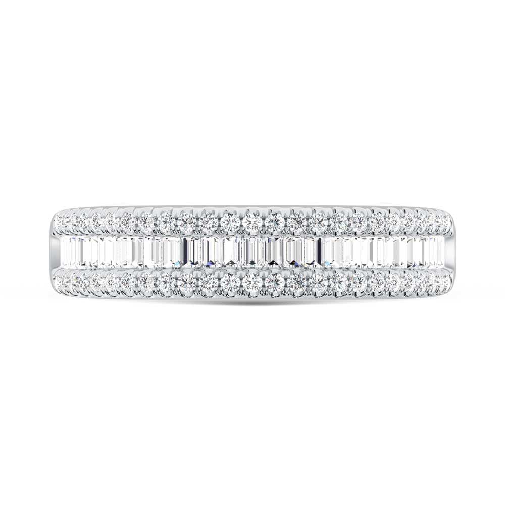 14K White Gold Lab Grown Diamond 1/2 Ct.Tw. Baguette Wedding Band