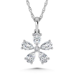 14K White Gold Lab Grown Diamond 1 1/4 Ct.Tw. Fashion Pendant