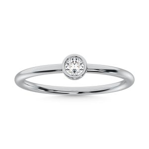 10K White Gold Lab Grown Diamond 1/6 Ct.Tw. Solitaire Ring