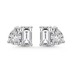 10K White Gold Lab Grown Diamond 5/8 Ct.Tw. Fashion Earrings