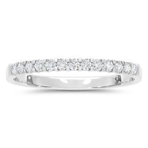 14K White Gold Lab Grown Diamond 1/6 Ct.Tw. Ladies Machine Band