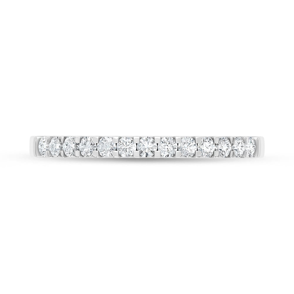 14K White Gold Lab Grown Diamond 1/6 Ct.Tw. Ladies Machine Band