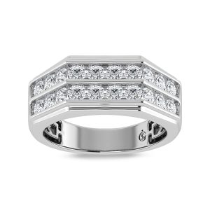 10K White Gold Lab Grown Diamond 2 Ct.Tw. Mens Band