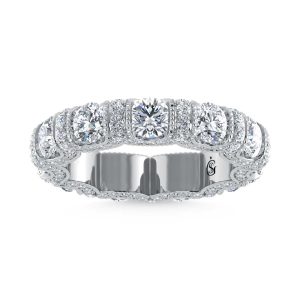 14K White Gold Lab Grown Diamond 3 1/2 Ct.Tw. Fashion Band