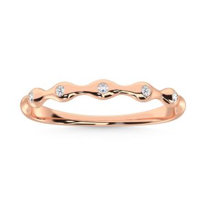 10K Rose Gold Lab Grown Diamond 1/20 Ct.Tw. Wedding Band