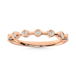 10K Rose Gold Lab Grown Diamond 1/10 Ct.Tw. Wedding Band