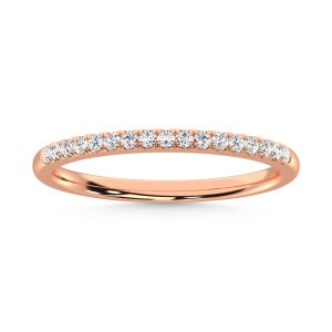 10K Rose Gold Lab Grown Diamond 1/6 Ct.Tw. Wedding Band