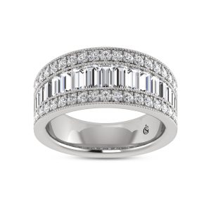 14K White Gold Lab Grown Diamond 1 3/8 Ct.Tw. Ladies Band