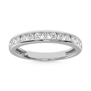 14K White Gold Lab Grown Diamond 1/4 Ct.Tw. Channel Band