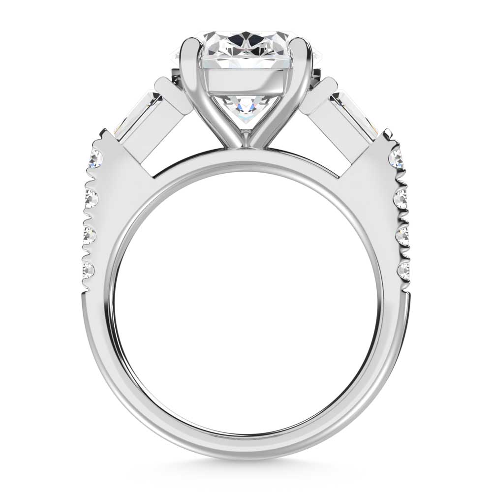 14K White Gold Lab Grown Diamond 4 5/8 Ct.Tw. Oval Shape Solitaire Ring