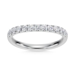 14K White Gold Lab Grown Diamond  1/2 Ct.Tw. Wedding Band