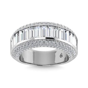 14K White Gold Lab Grown Diamond 2 1/2 Ct.Tw. Band