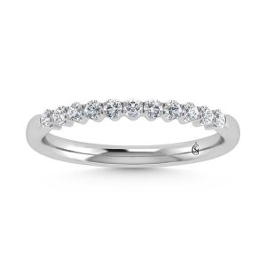 14K White Gold Lab Grown Diamond 1/4 Ct.Tw. Band