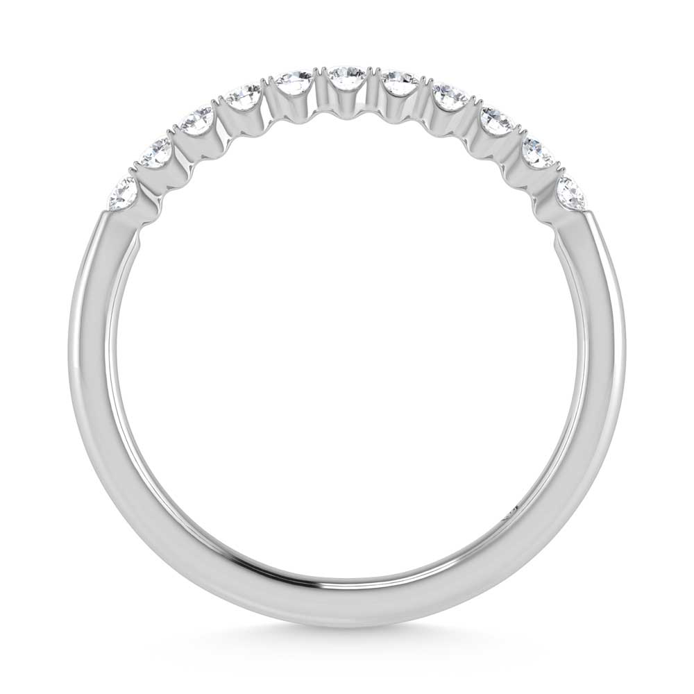 14K White Gold Lab Grown Diamond 1/4 Ct.Tw. Band