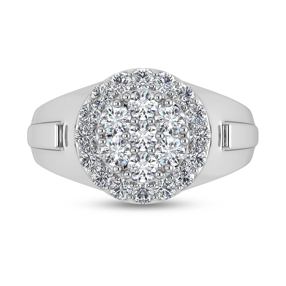 14K White Gold Lab Grown Diamond 1 1/2 Ct.Tw. Mens Ring