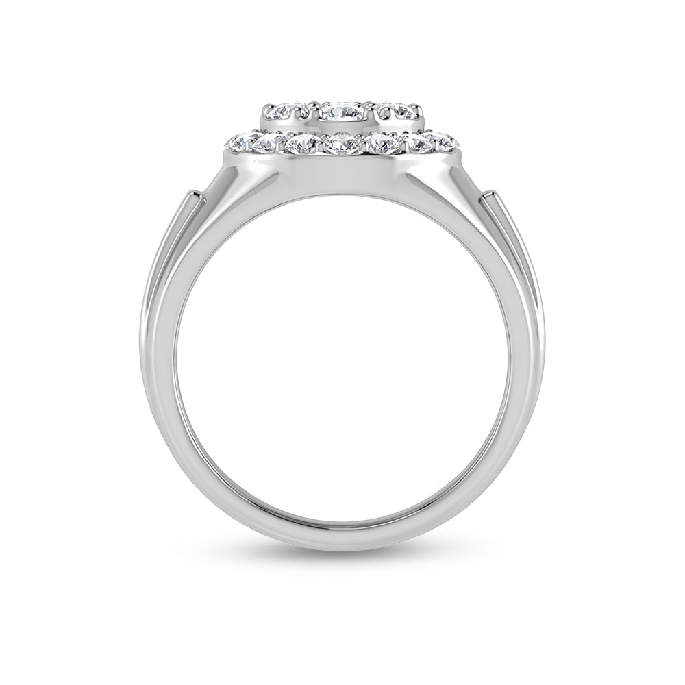 14K White Gold Lab Grown Diamond 1 1/2 Ct.Tw. Mens Ring