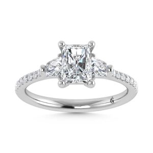 10K White Gold Lab Grown Diamond 1 3/8 Ct.Tw. Engagement Ring