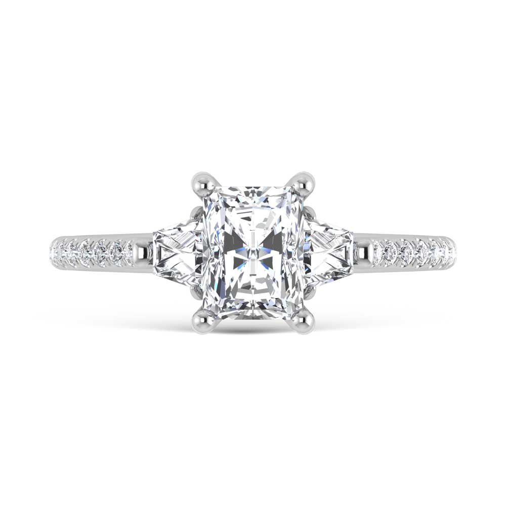 10K White Gold Lab Grown Diamond 1 3/8 Ct.Tw. Engagement Ring
