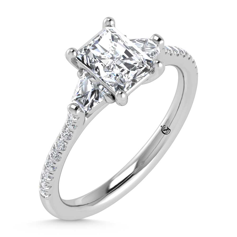 10K White Gold Lab Grown Diamond 1 3/8 Ct.Tw. Engagement Ring