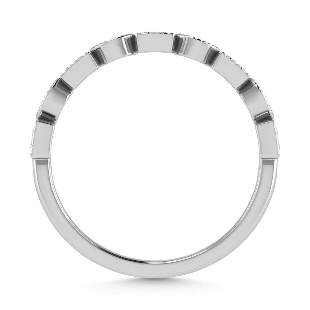 10K White Gold Lab Grown Diamond 1/6 Ct.Tw. Stack Band