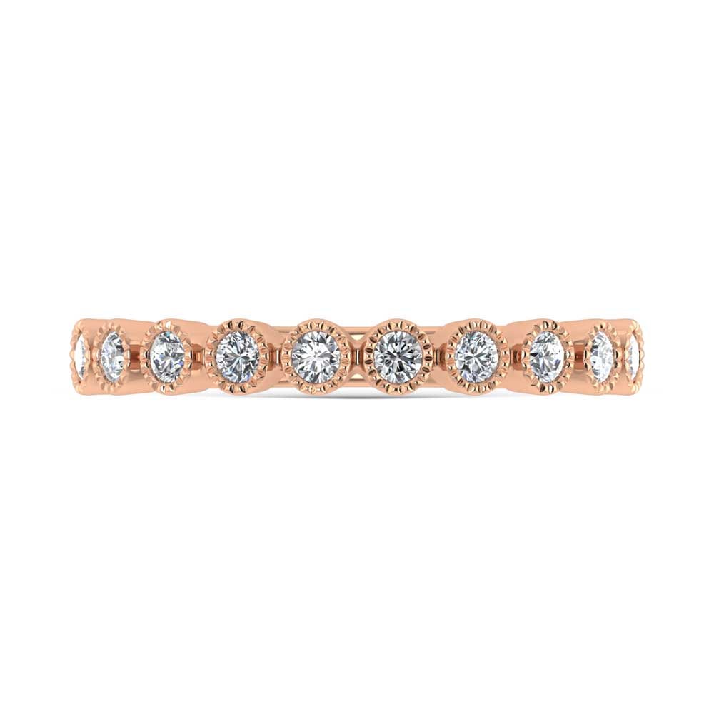 10K Rose Gold Lab Grown Diamond 1/6 Ct.Tw. Stack Band