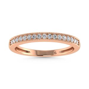 10K Rose Gold Lab Grown Diamond 1/6 Ct.Tw. Stack Band
