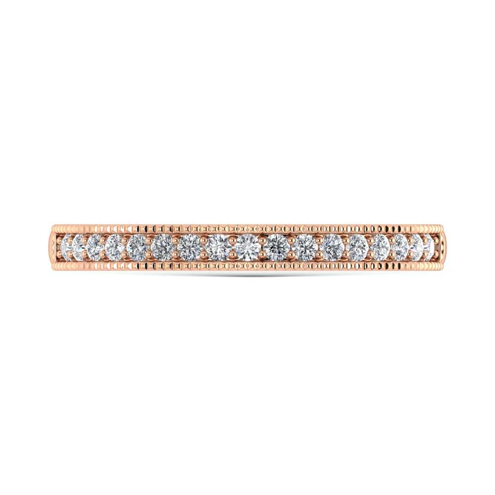10K Rose Gold Lab Grown Diamond 1/6 Ct.Tw. Stack Band