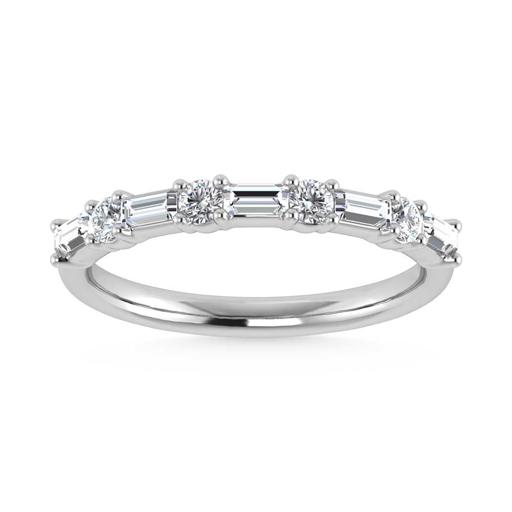 14K White Gold Lab Grown Diamond 1/3 Ct.Tw. Stackable Band