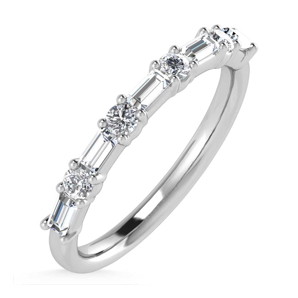 14K White Gold Lab Grown Diamond 1/3 Ct.Tw. Stackable Band