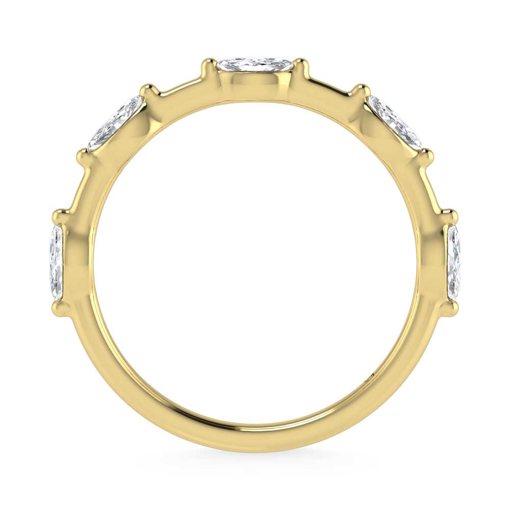 14K Yellow Gold Lab Grown Diamond 1/3 Ct.Tw. Marquise Shape Stackable Band