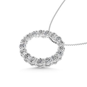 14K White Gold Lab Grown Diamond 1 Ct.Tw. Fashion Pendant (Without Chain)