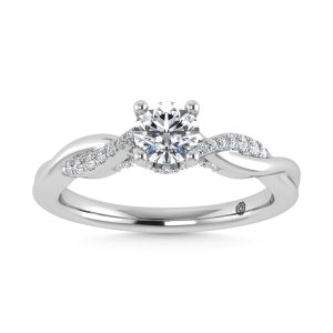 10K White Gold Lab Grown Diamond 5/8 Ct.Tw. Engagement Ring